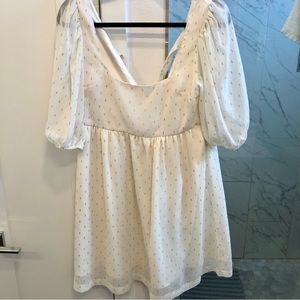 Cute Modcloth White Mini Dress - Size S